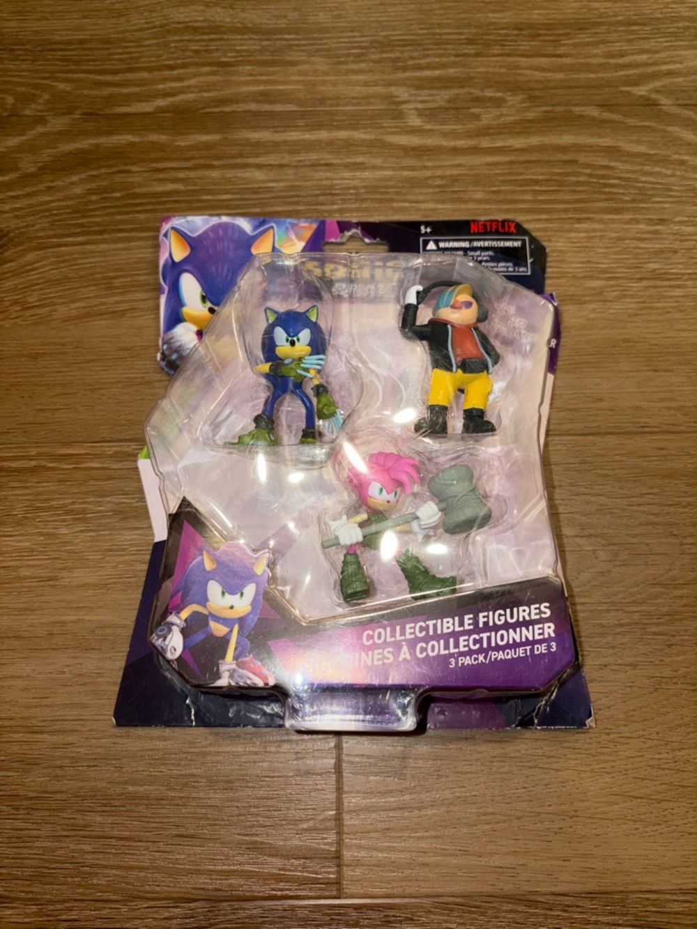Netflix Sonic Prime 3 Pack Collectible Figures Amy Tails & Rouge The Bat 2.5”